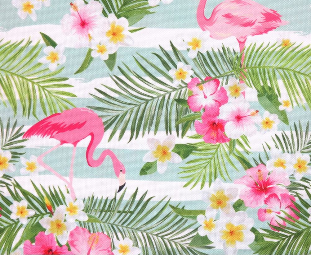 tkanina flamingi paski