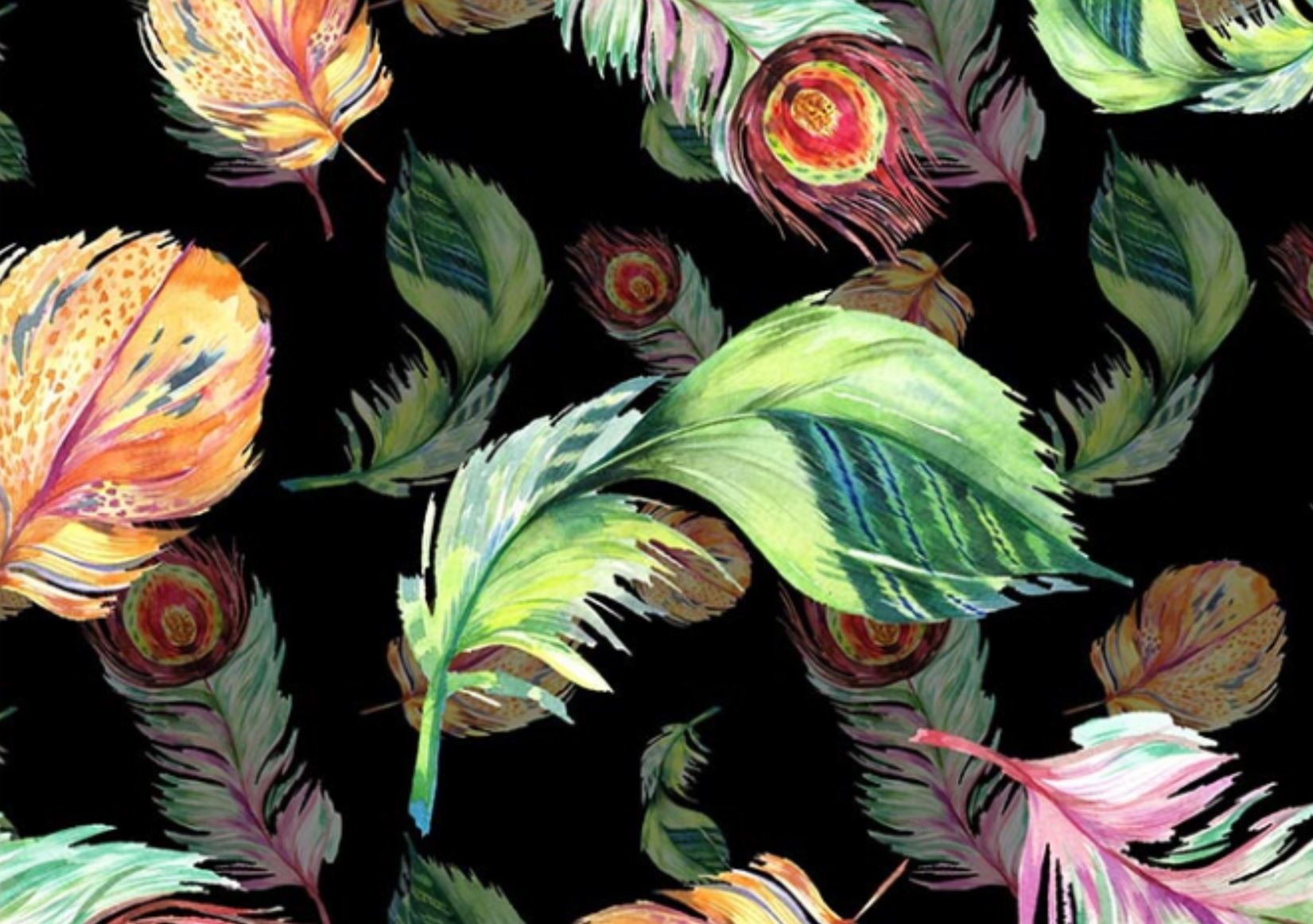 tkanina pawie pióra