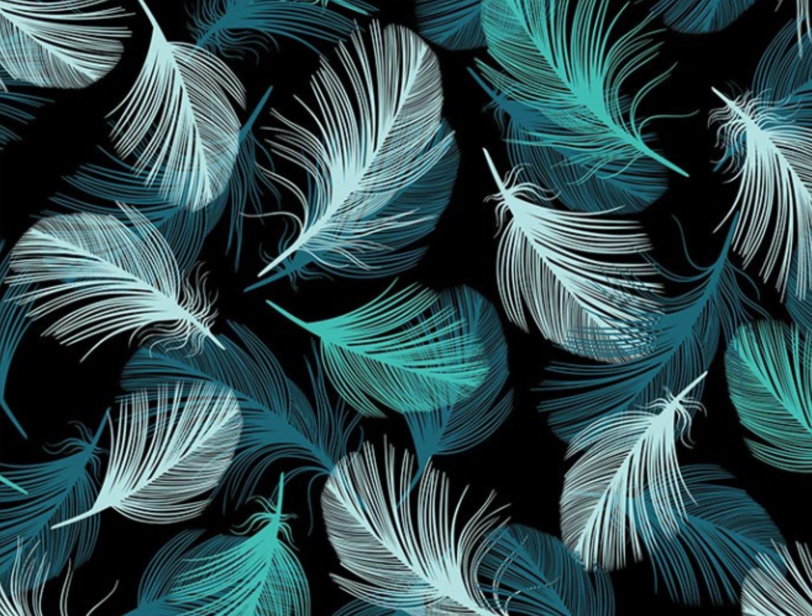 tkanina pióra na czarnym