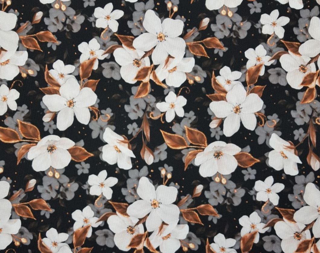 tkanina kwiaty jabłoni - plus 15 zł do ceny organizera