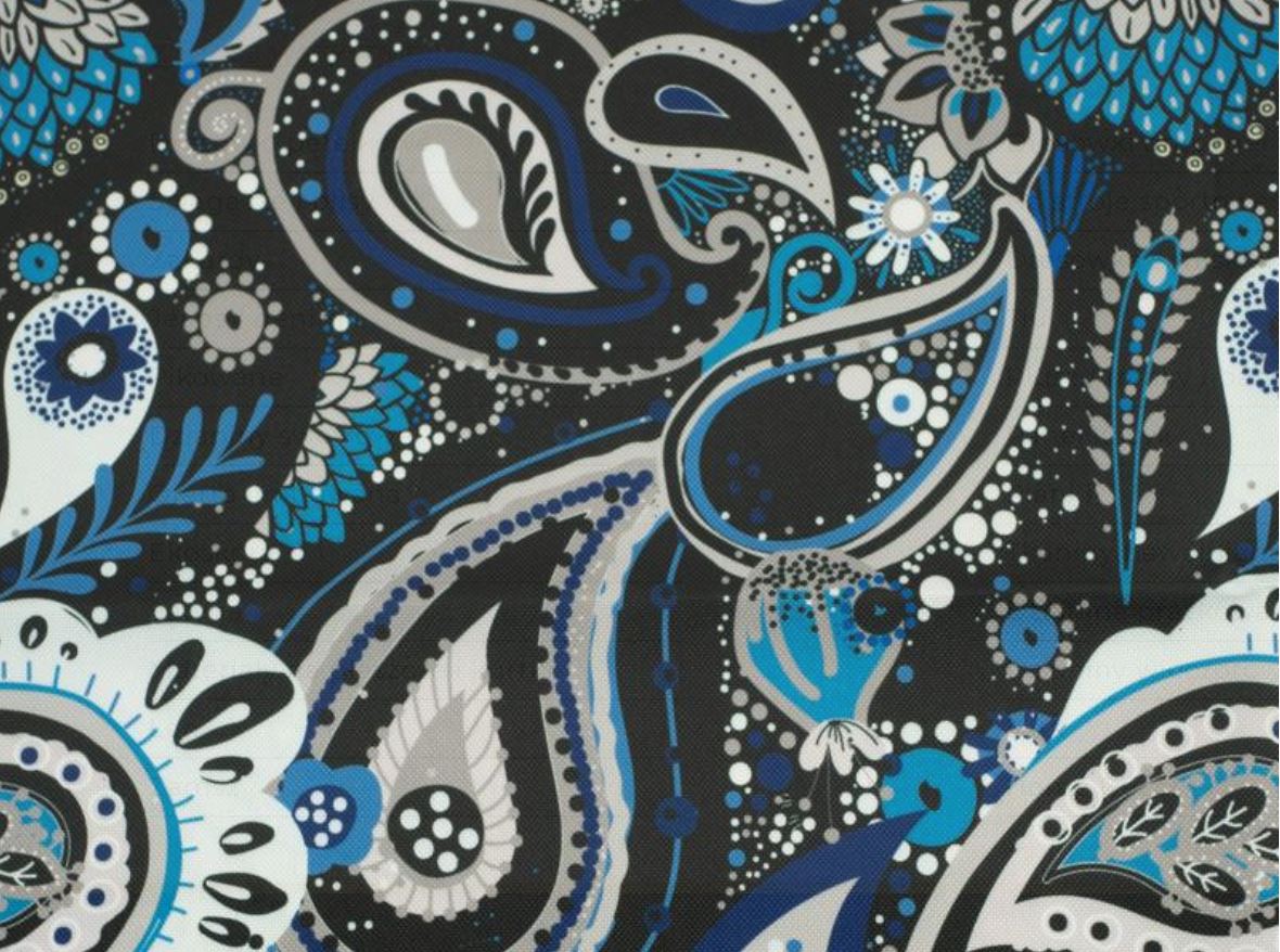 tkanina paisley granatowy