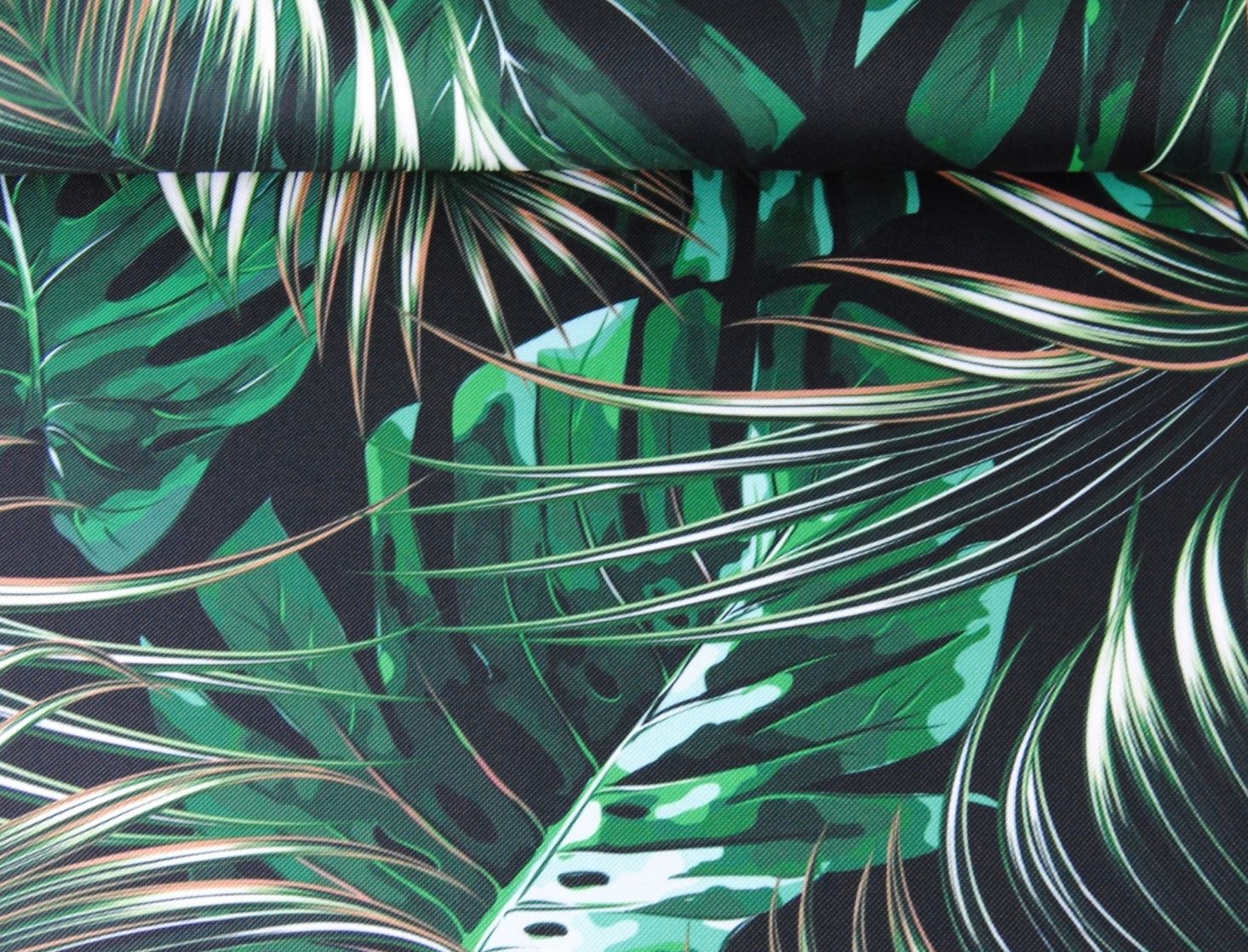 tkanina liście zielone