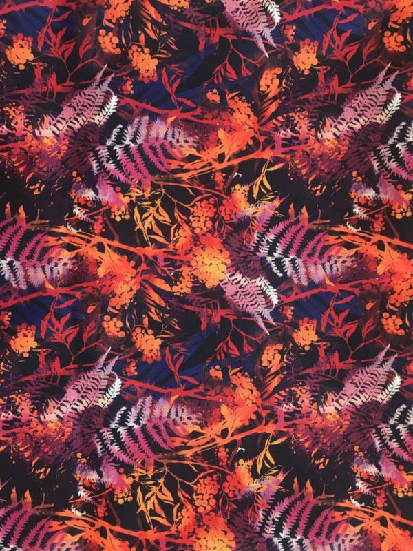 tkanina liście paproci