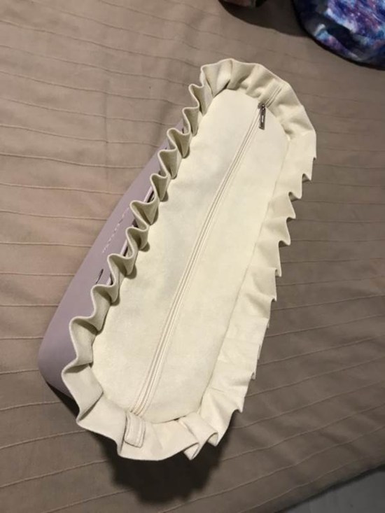organizer obag standard mikrofaza kremowy plus falbanka