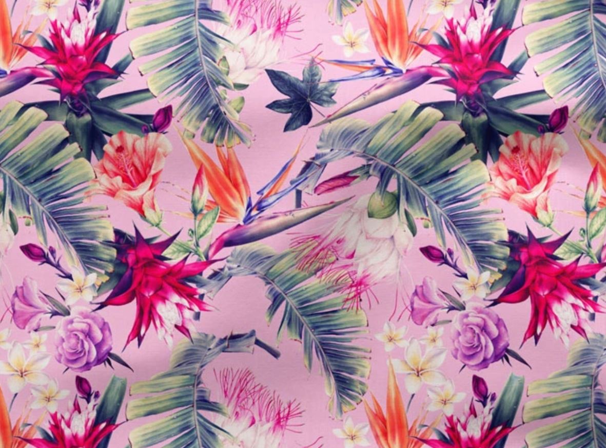 tkanina tropikalny ogród