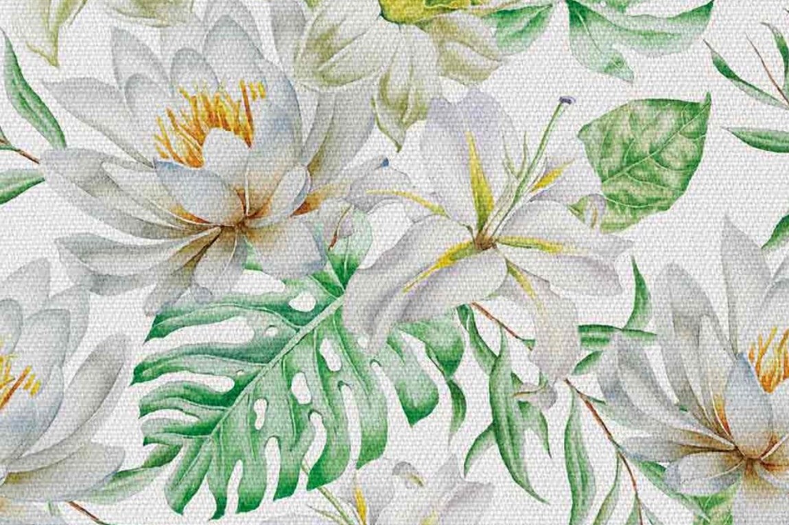 tkanina biały kwiat