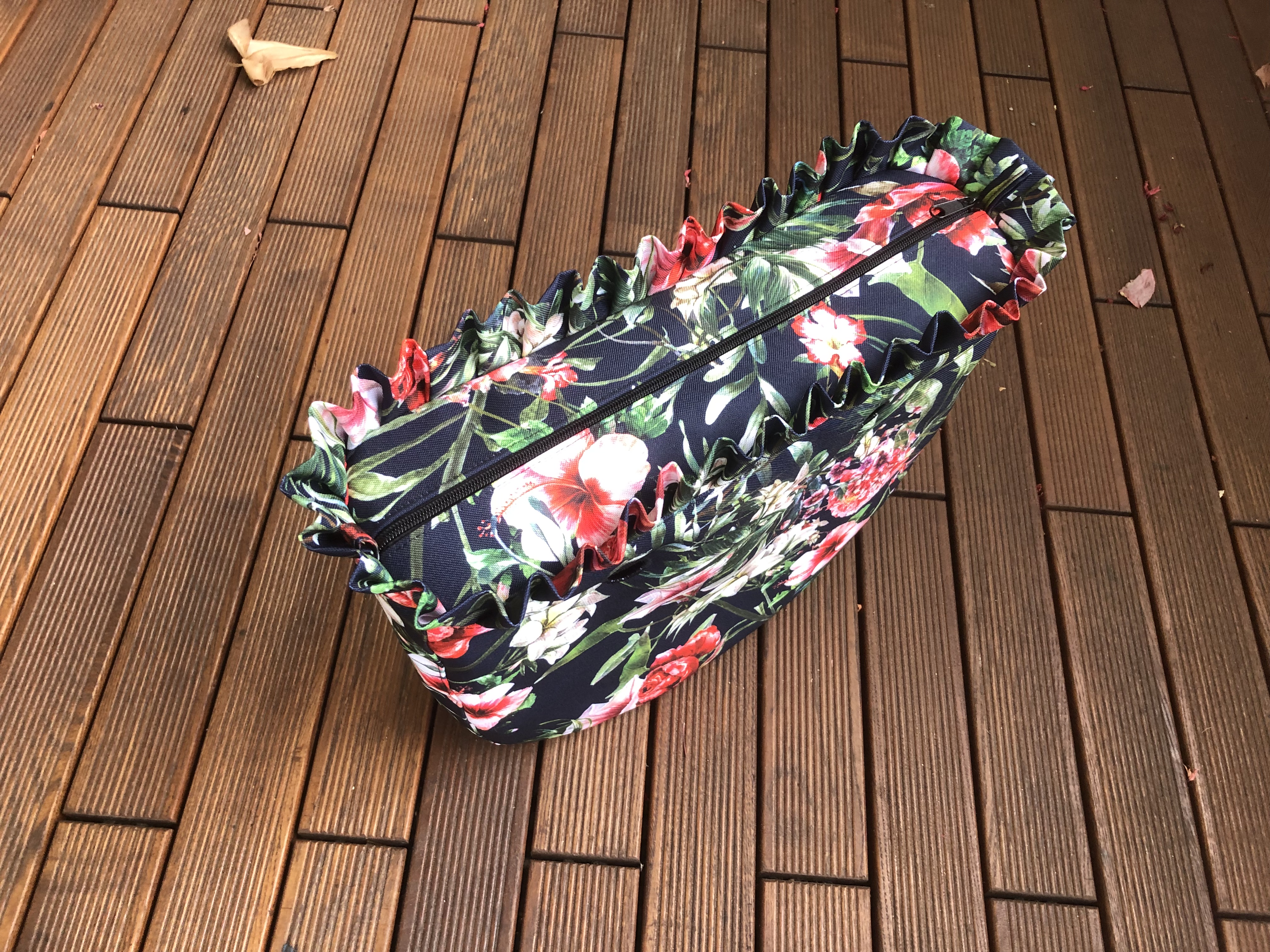 organizer obag standard plus falbanka czerwone kwiaty