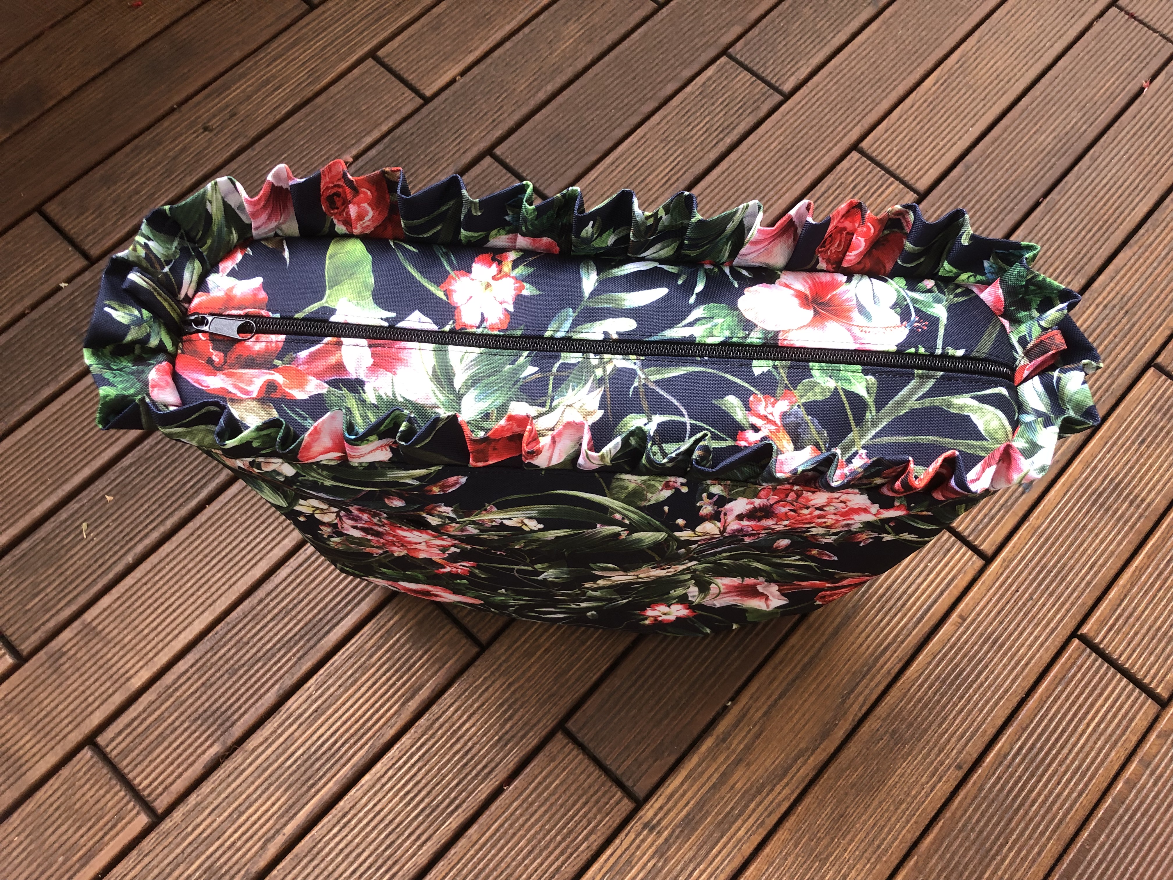 organizer obag standard plus falbanka czerwone kwiaty