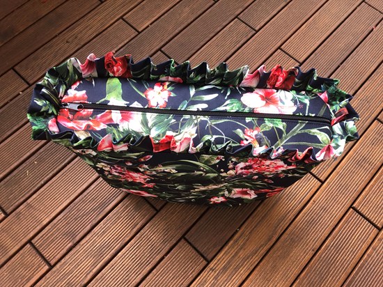 organizer obag standard plus falbanka czerwone kwiaty