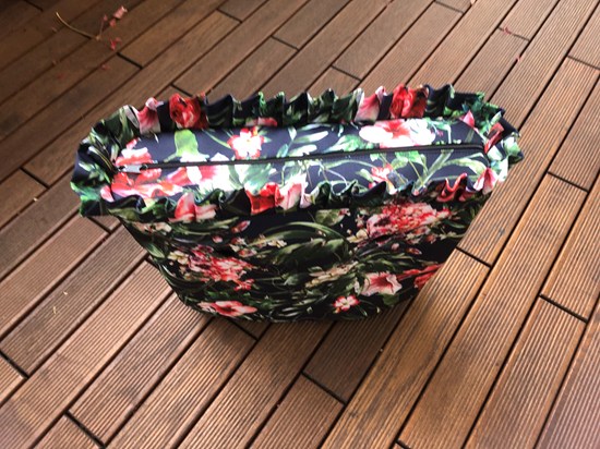 organizer obag standard plus falbanka czerwone kwiaty