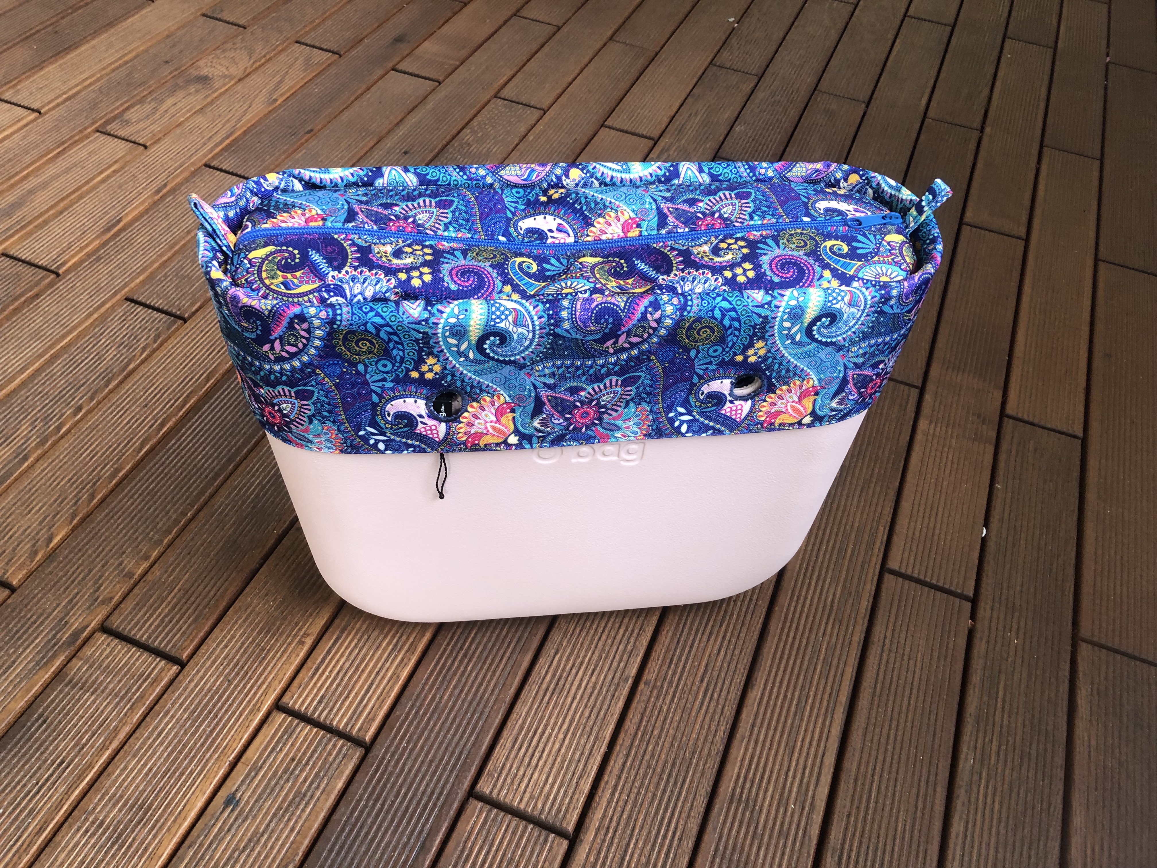 organizer obag standard plus opaska paisley niebieski