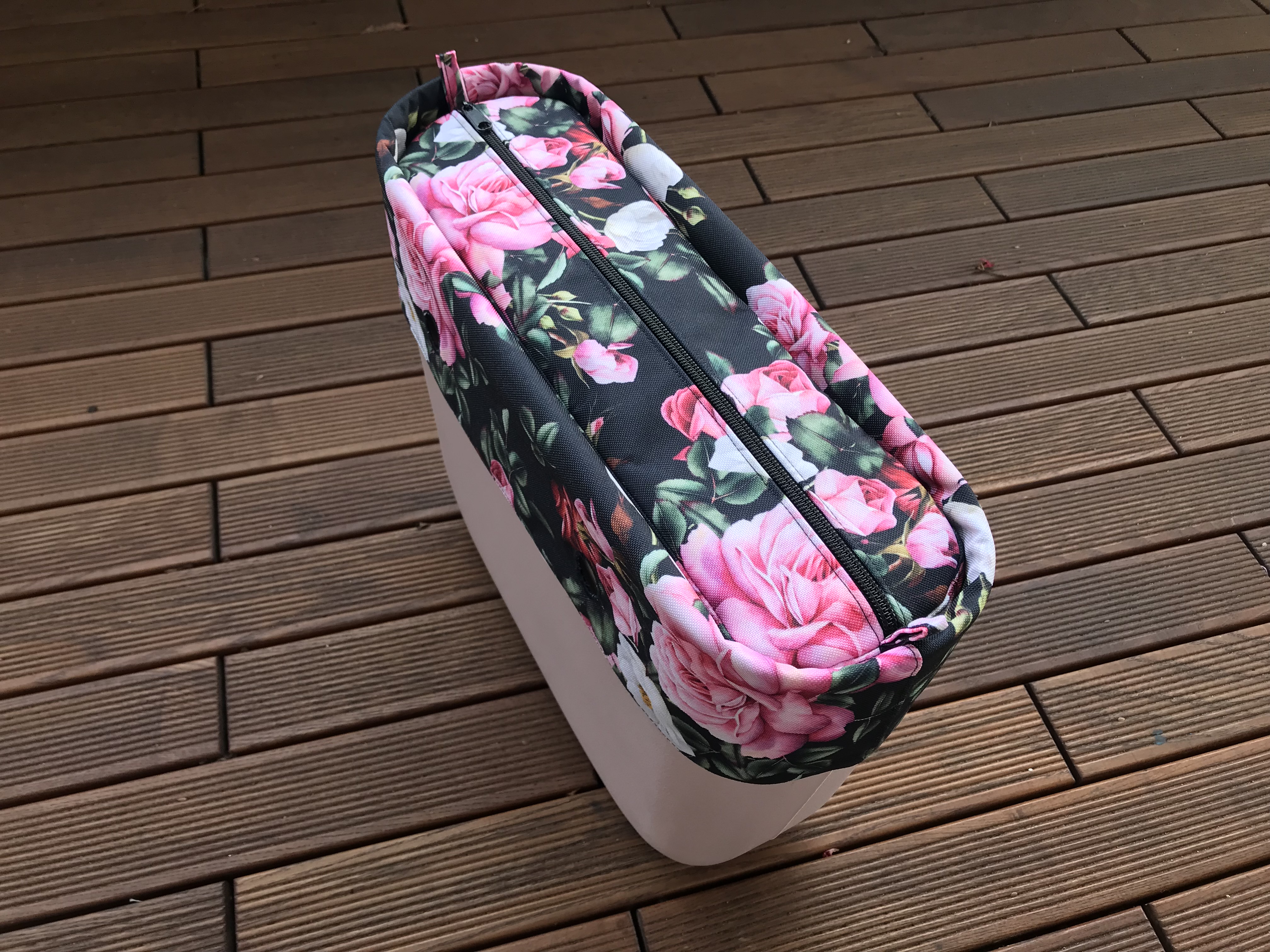 organizer obag standard plus opaska róże na czarnym